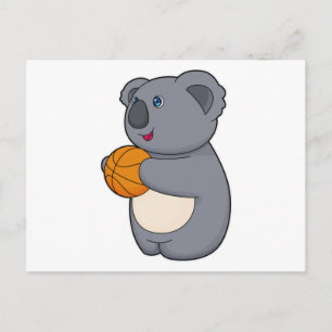 Koala Basketbalspeler Basketbal Briefkaart