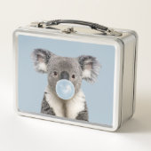 Koala Bblaast een blauw bubelgom (Voorkant)