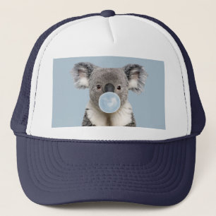 Koala Bblaast een blauw bubelgom Trucker Pet