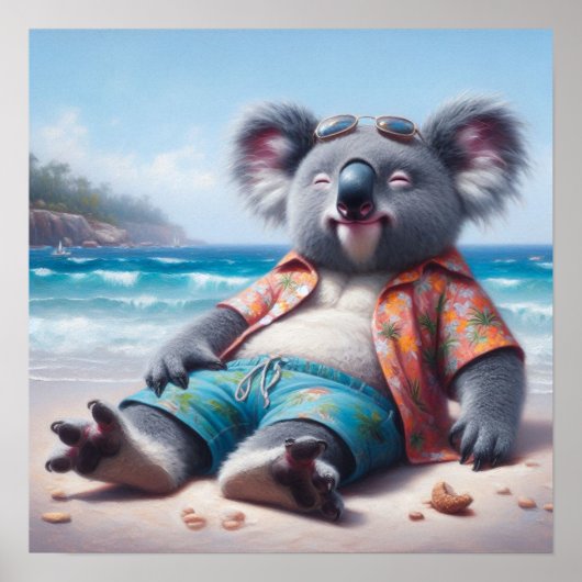 Koala Beach Poster (Voorkant)