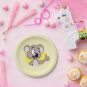 Koala bear cartoon paper plates papieren bordje (Feest)