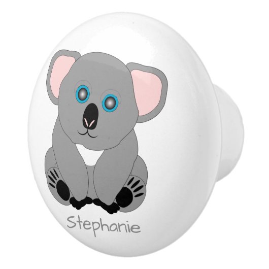 Koala Bear Design Personalised Keramische Knop (Rechts)