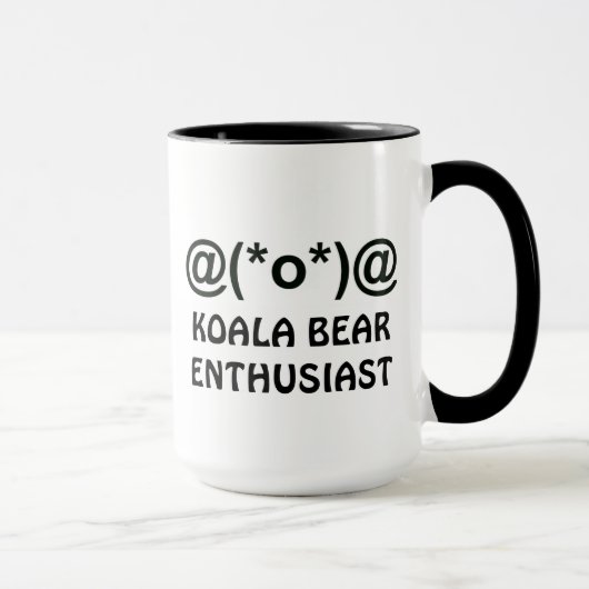 Koala Bear Enthousiaste Ringer Mug (Droite)