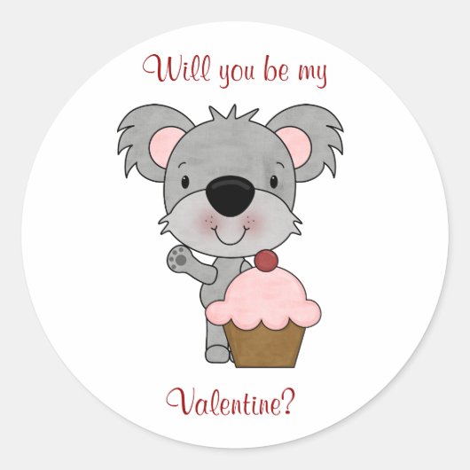 Koala Bear : Soyez Mes Stickers Valentine (Devant)