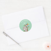 Koala Beer · Alfabet Monogram Schattigee School ki Ronde Sticker (Envelop)