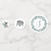 Koala Beer Baby shower Aangepast Initiaal Confetti (Voorkanten)