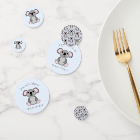 Koala Beer Baby shower Blue Boy Confetti (Groep)