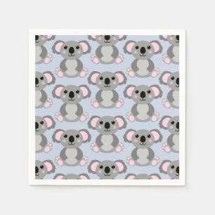 Koala Beer Baby shower Blue Boy Servet