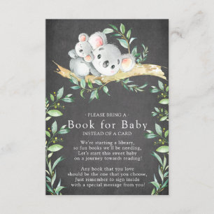 Koala Beer Baby shower Boek voor Baby Kaart