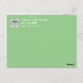 Koala Beer Baby shower Briefkaart (Achterkant)