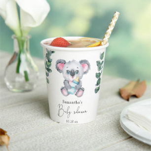 Koala Beer Baby shower Papieren Bekers
