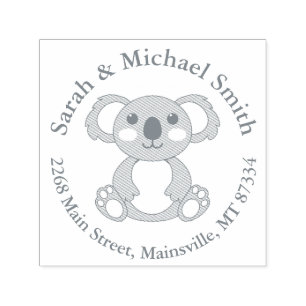 Koala Beer Baby shower Zelfinktende Stempel