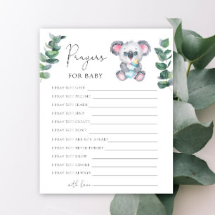 Koala beer babyshower Gebeden voor baby