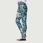 Koala Beer Blauwgroen blauwe Leggings (Links)