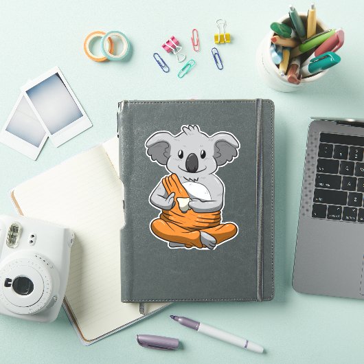 Koala Beer Buddha Koala Drink Tea Meditation Pe Sticker (iPad Cover)