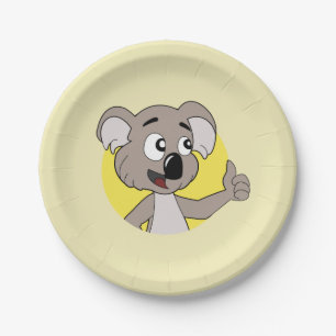 Koala beer cartoon borden papieren bordje