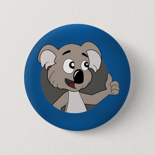 Koala beer cartoon Button (Voorkant)
