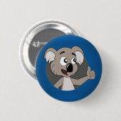 Koala beer cartoon Button (Voorkant /achterkant)