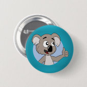 Koala beer cartoon Button (Voorkant /achterkant)