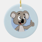 Koala beer cartoon keramisch ornament (Achterkant)
