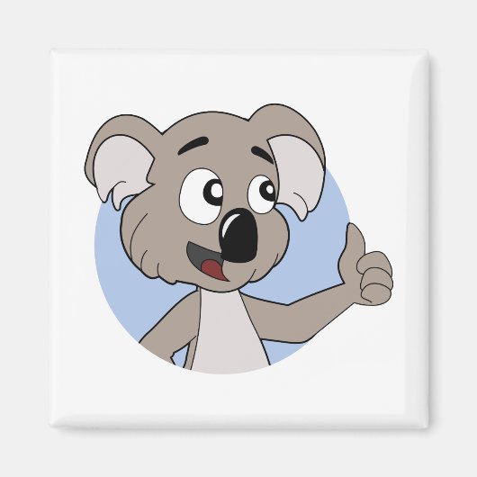 Koala beer cartoon magnet magneet (Voorkant)