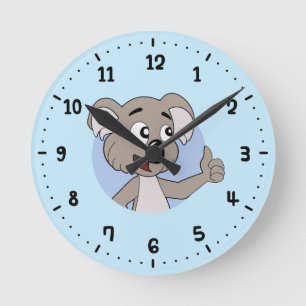 Koala beer cartoon  ronde klok