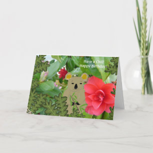 Koala Beer Chill Birthday Kaart