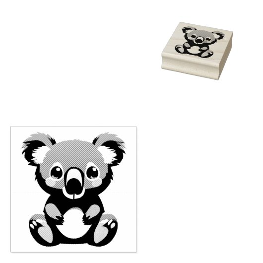 Koala Beer Crafting Rubberstempel (Gestempeld)