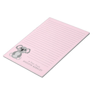 Koala Beer Cute Kind persoonlijke Briefpapier lapt Notitieblok