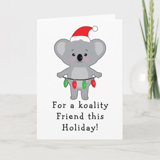 Koala Beer Decorting voor kerstvrienden Kaart (Voorkant)