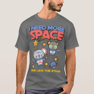 Koala Beer Drijvend in de Ruimte Whimsical Kosmisc T-shirt