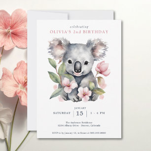 Koala Beer Eerste Verjaardag Kaart