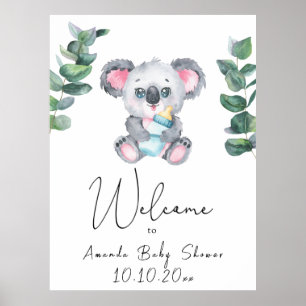 Koala Beer en Eucalyptus - Welkom Foam Board Poster