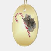 Koala Beer en Joey Cub Candy Cane Keramisch Ornament (Links)