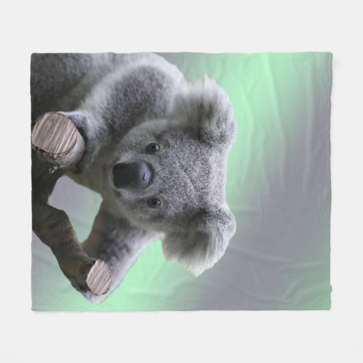 Koala Beer Fleece Deken (Voorkant (Horizontaal))