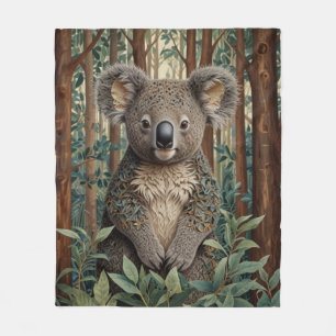Koala Beer Fleece Deken