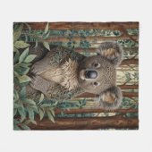Koala Beer Fleece Deken (Voorkant (Horizontaal))