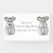 Koala Beer Gepersonaliseerd Baby shower Spandoek (Horizontaal)