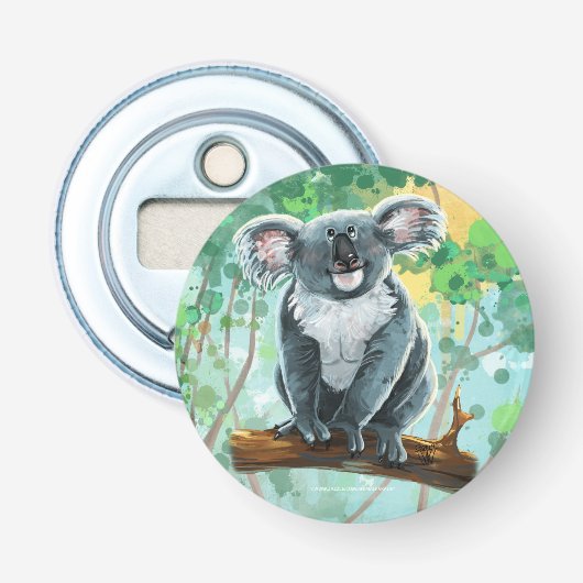 Koala Beer Gifts & Accessoires Button Flesopener (Voorkant)
