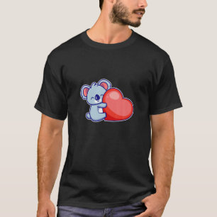 Koala Beer Heart Australian Australia Valentijns T-shirt