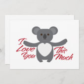 Koala Beer Ik Hou Net Zo Veel Van Jou Feestdagenkaart (Voorkant / Achterkant)