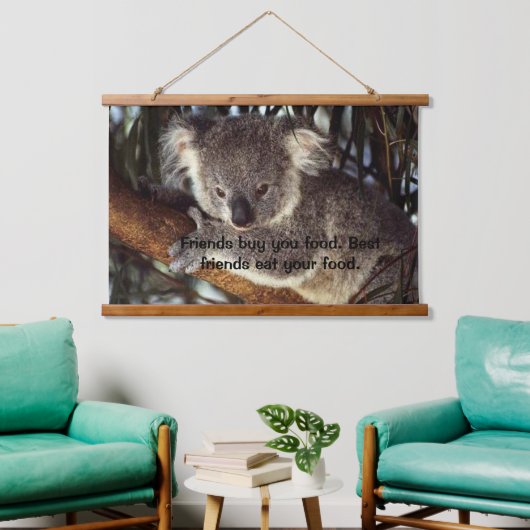 Koala-Beer in een boom Hangend Wandkleed (Woonkamer)