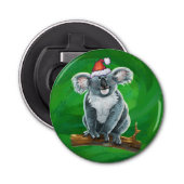 Koala Beer Kerstmis Button Flesopener (Voorkant)