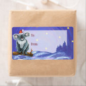 Koala Beer Kerstmis Etiket (Insitu)