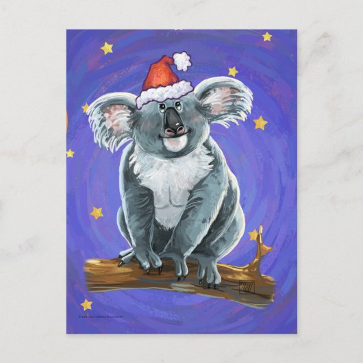 Koala Beer Kerstmis Feestdagenkaart (Voorkant)