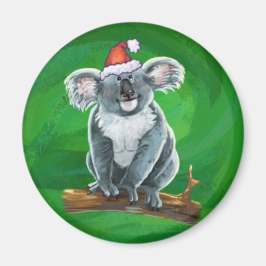 Koala Beer Kerstmis Magneet (Voorkant)
