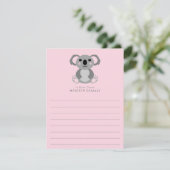 Koala Beer Kind Cute Flat Briefpapier Kaarten (Staand voorkant)