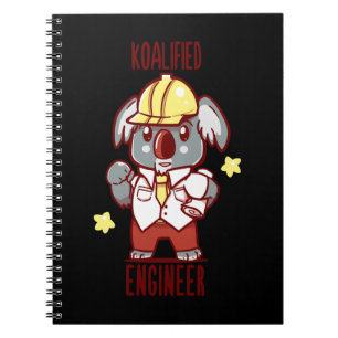 Koala Beer Koalified Engineer Koala Animal Pun Koa Notitieboek
