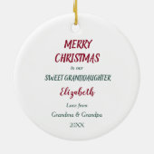 Koala Beer krans kleindochter kerst Keramisch Ornament (Achterkant)