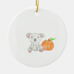 Koala Beer met pompoen Keramisch Ornament